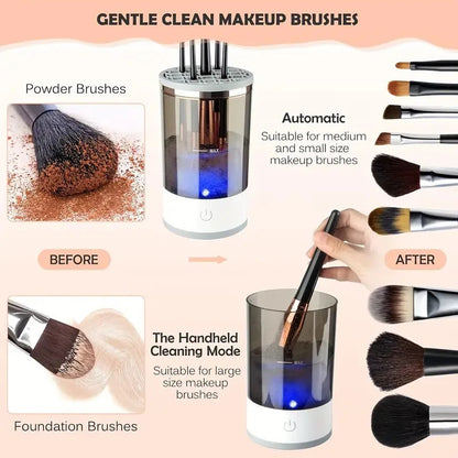 Makeup Brush Cleaner with Rubber Makeup Machine Electric