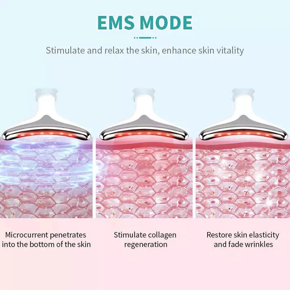 EMS Microcurrent LED Photon Therapy Vibration Anti Wrinkles Tightening