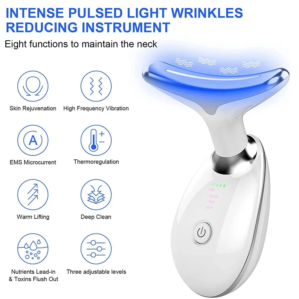 EMS Microcurrent LED Photon Therapy Vibration Anti Wrinkles Tightening