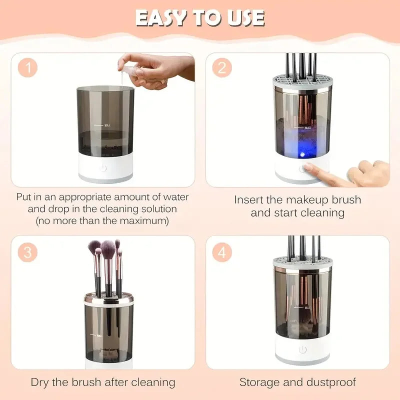 Makeup Brush Cleaner with Rubber Makeup Machine Electric