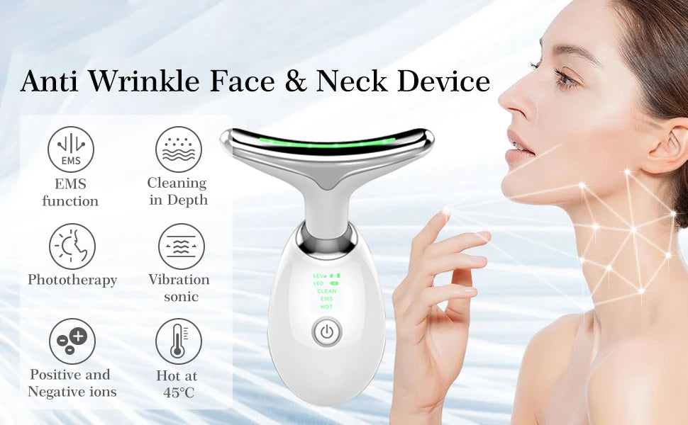 EMS Microcurrent LED Photon Therapy Vibration Anti Wrinkles Tightening